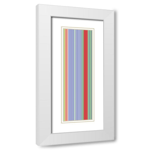 Stripe Totem XVI White Modern Wood Framed Art Print with Double Matting by Grayscale