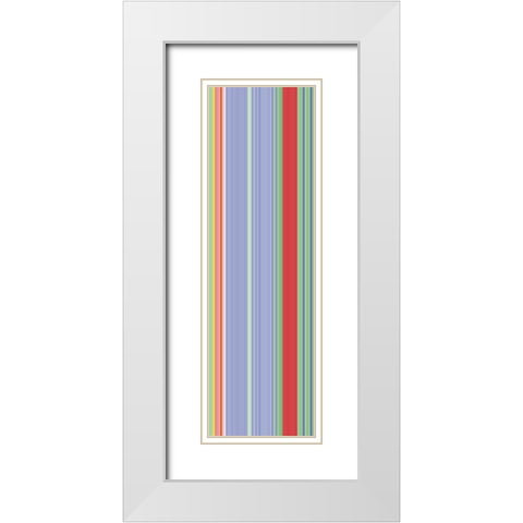 Stripe Totem XVI White Modern Wood Framed Art Print with Double Matting by Grayscale
