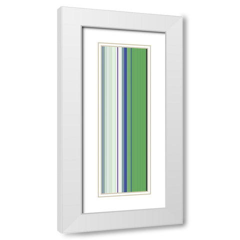 Stripe Totem XVII White Modern Wood Framed Art Print with Double Matting by Grayscale