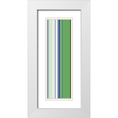 Stripe Totem XVII White Modern Wood Framed Art Print with Double Matting by Grayscale