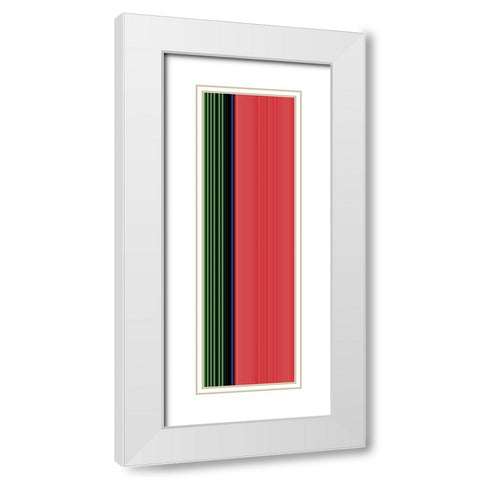 Stripe Totem XVIII White Modern Wood Framed Art Print with Double Matting by Grayscale