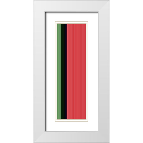 Stripe Totem XVIII White Modern Wood Framed Art Print with Double Matting by Grayscale