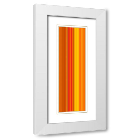 Stripe Totem XIX White Modern Wood Framed Art Print with Double Matting by Grayscale