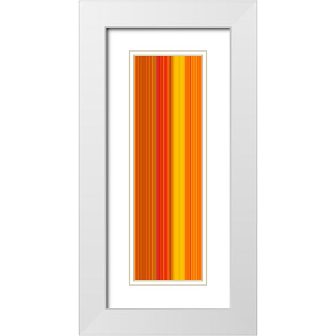 Stripe Totem XIX White Modern Wood Framed Art Print with Double Matting by Grayscale