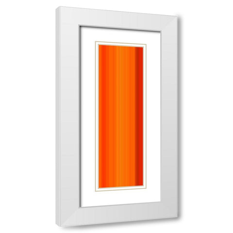 Stripe Totem XX White Modern Wood Framed Art Print with Double Matting by Grayscale