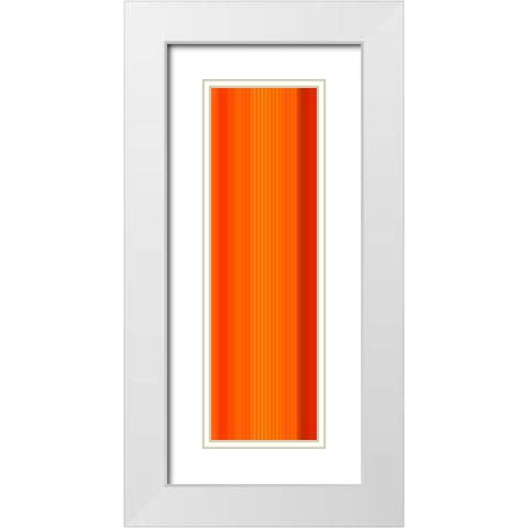 Stripe Totem XX White Modern Wood Framed Art Print with Double Matting by Grayscale