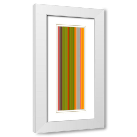 Stripe Totem XXII White Modern Wood Framed Art Print with Double Matting by Grayscale