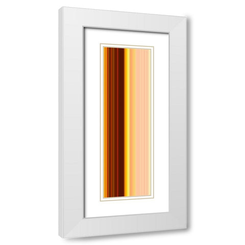 Stripe Totem XXIII White Modern Wood Framed Art Print with Double Matting by Grayscale