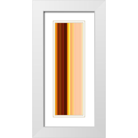 Stripe Totem XXIII White Modern Wood Framed Art Print with Double Matting by Grayscale
