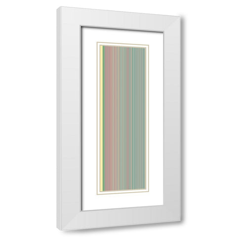 Stripe Totem XXIV White Modern Wood Framed Art Print with Double Matting by Grayscale