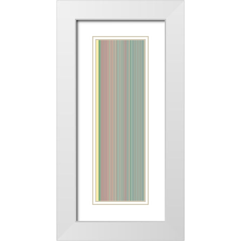 Stripe Totem XXIV White Modern Wood Framed Art Print with Double Matting by Grayscale