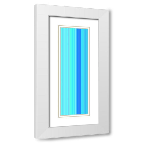 Stripe Totem XXV White Modern Wood Framed Art Print with Double Matting by Grayscale