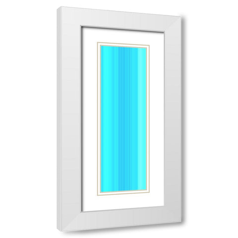 Stripe Totem XXVI White Modern Wood Framed Art Print with Double Matting by Grayscale
