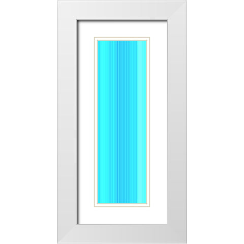 Stripe Totem XXVI White Modern Wood Framed Art Print with Double Matting by Grayscale