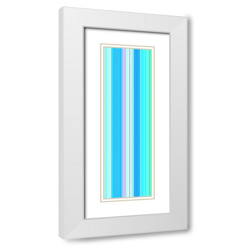 Stripe Totem XXVII White Modern Wood Framed Art Print with Double Matting by Grayscale