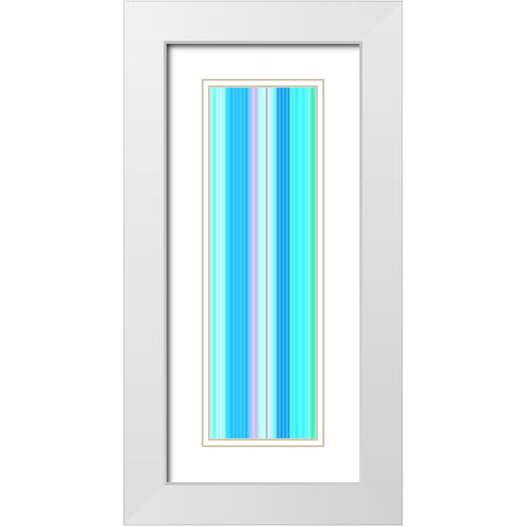 Stripe Totem XXVII White Modern Wood Framed Art Print with Double Matting by Grayscale