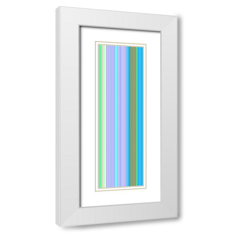 Stripe Totem XXVIII White Modern Wood Framed Art Print with Double Matting by Grayscale