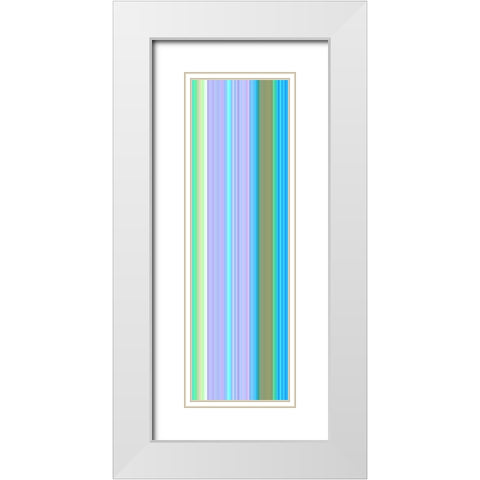Stripe Totem XXVIII White Modern Wood Framed Art Print with Double Matting by Grayscale