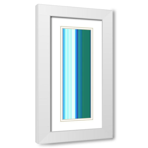 Stripe Totem XXIX White Modern Wood Framed Art Print with Double Matting by Grayscale