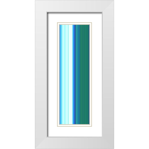 Stripe Totem XXIX White Modern Wood Framed Art Print with Double Matting by Grayscale