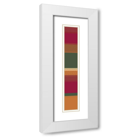 Tall Totem I White Modern Wood Framed Art Print with Double Matting by Grayscale