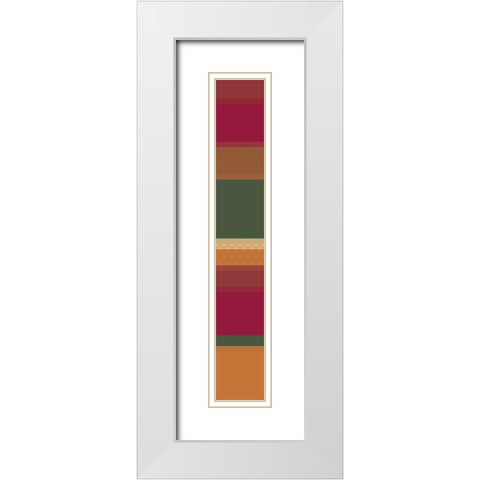 Tall Totem I White Modern Wood Framed Art Print with Double Matting by Grayscale