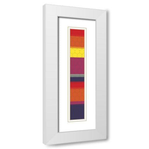 Tall Totem II White Modern Wood Framed Art Print with Double Matting by Grayscale