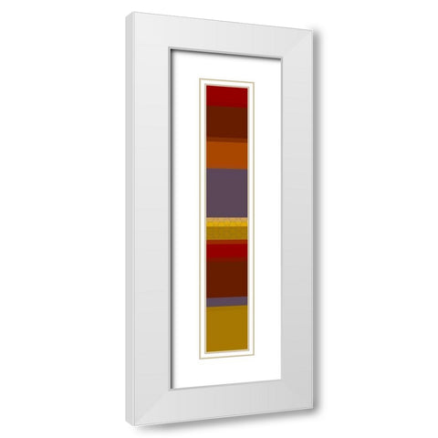 Tall Totem III White Modern Wood Framed Art Print with Double Matting by Grayscale