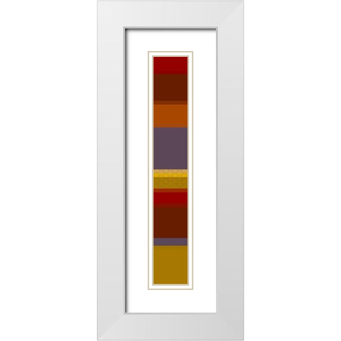 Tall Totem III White Modern Wood Framed Art Print with Double Matting by Grayscale
