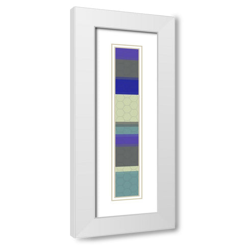Tall Totem IV White Modern Wood Framed Art Print with Double Matting by Grayscale