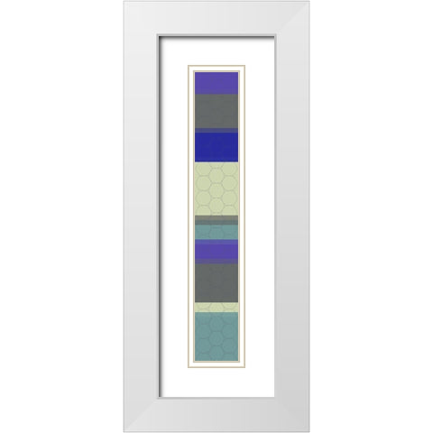 Tall Totem IV White Modern Wood Framed Art Print with Double Matting by Grayscale