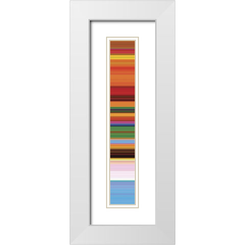 Tall Totem VI White Modern Wood Framed Art Print with Double Matting by Grayscale