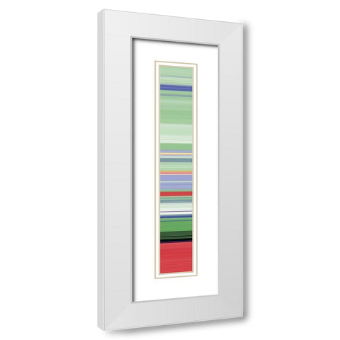 Tall Totem VII White Modern Wood Framed Art Print with Double Matting by Grayscale