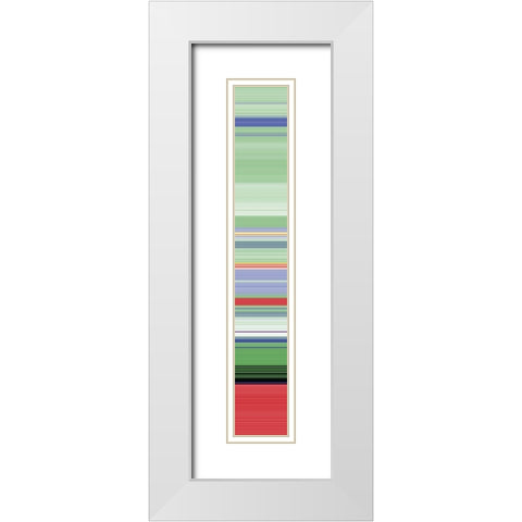 Tall Totem VII White Modern Wood Framed Art Print with Double Matting by Grayscale