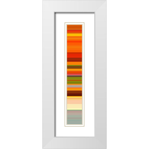Tall Totem VIII White Modern Wood Framed Art Print with Double Matting by Grayscale