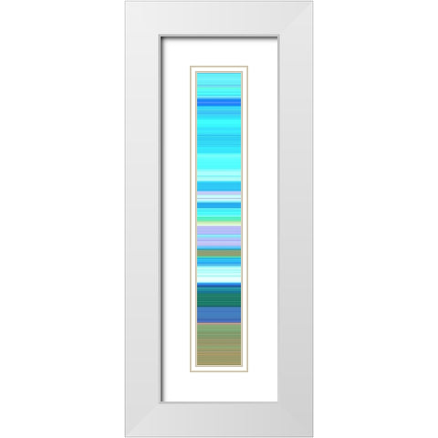 Tall Totem IX White Modern Wood Framed Art Print with Double Matting by Grayscale
