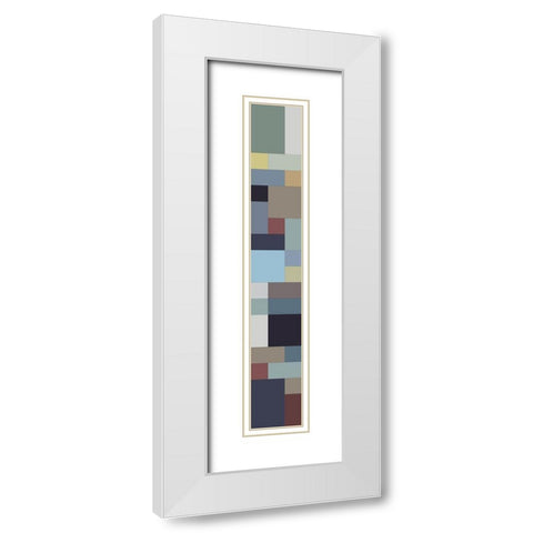 Tall Totem X White Modern Wood Framed Art Print with Double Matting by Grayscale