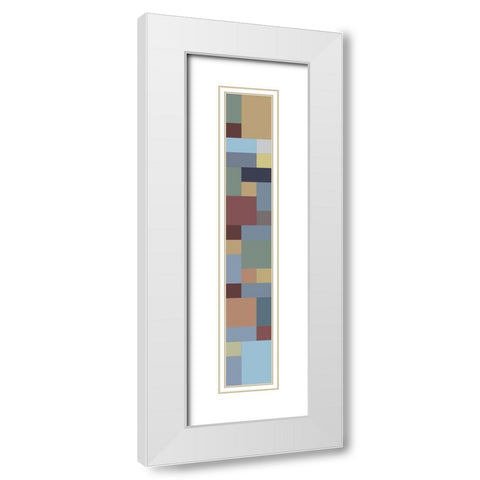 Tall Totem XI White Modern Wood Framed Art Print with Double Matting by Grayscale