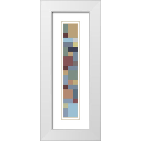 Tall Totem XI White Modern Wood Framed Art Print with Double Matting by Grayscale