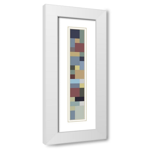 Tall Totem XII White Modern Wood Framed Art Print with Double Matting by Grayscale