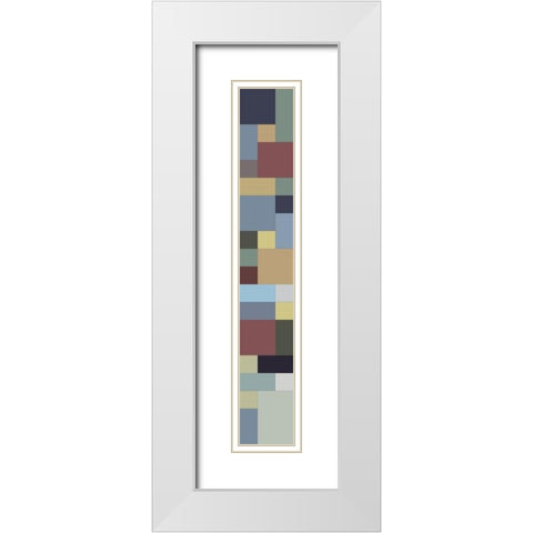 Tall Totem XII White Modern Wood Framed Art Print with Double Matting by Grayscale