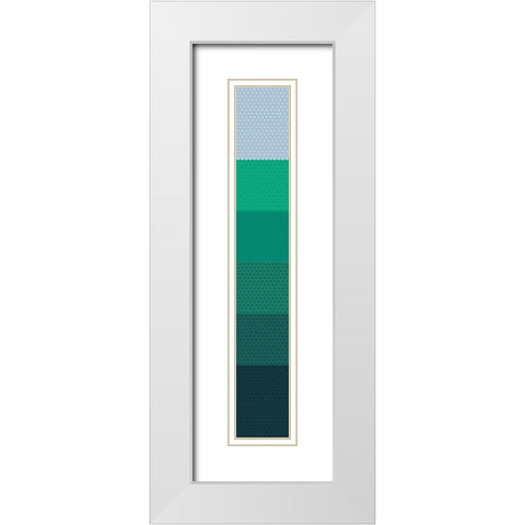 Tall Totem XIV White Modern Wood Framed Art Print with Double Matting by Grayscale