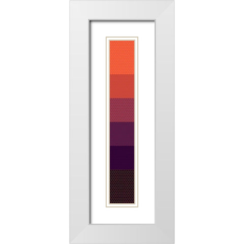 Tall Totem XV White Modern Wood Framed Art Print with Double Matting by Grayscale
