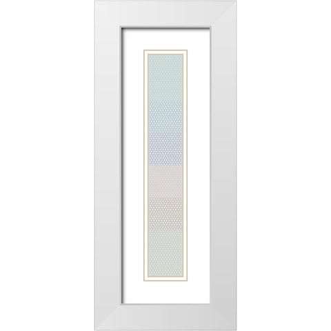 Tall Totem XVI White Modern Wood Framed Art Print with Double Matting by Grayscale