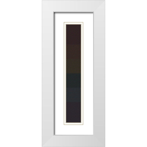 Tall Totem XVII White Modern Wood Framed Art Print with Double Matting by Grayscale