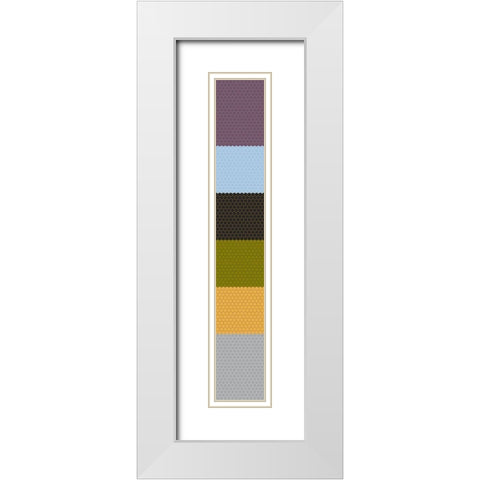 Tall Totem XVIII White Modern Wood Framed Art Print with Double Matting by Grayscale