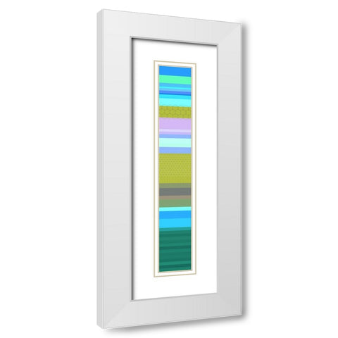 Tall Totem XIX White Modern Wood Framed Art Print with Double Matting by Grayscale