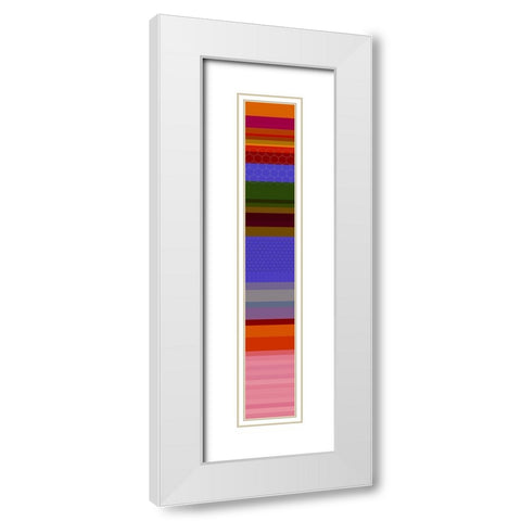 Tall Totem XX White Modern Wood Framed Art Print with Double Matting by Grayscale