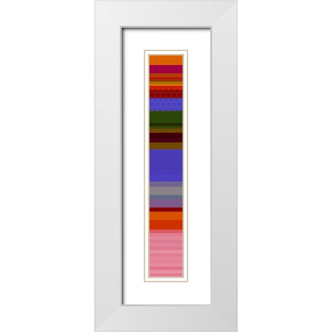 Tall Totem XX White Modern Wood Framed Art Print with Double Matting by Grayscale