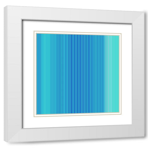 Pinstripes II White Modern Wood Framed Art Print with Double Matting by Grayscale